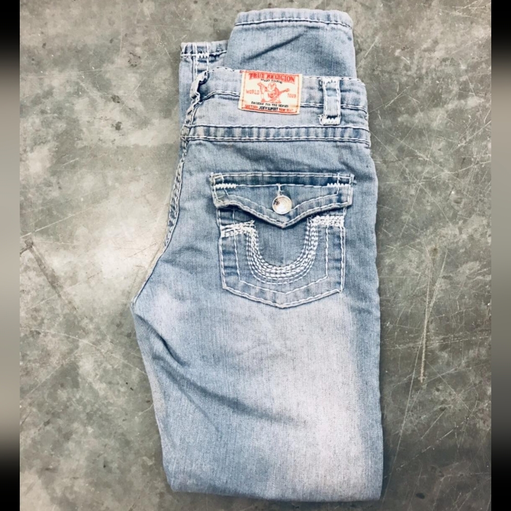 Authentic True Religion Faded Light Blue Denim Jeans - Picture 1 of 8